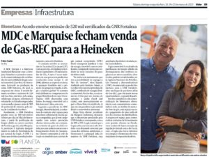Venda de GAS-REC é destaque em matéria do jornal Valor Econômico